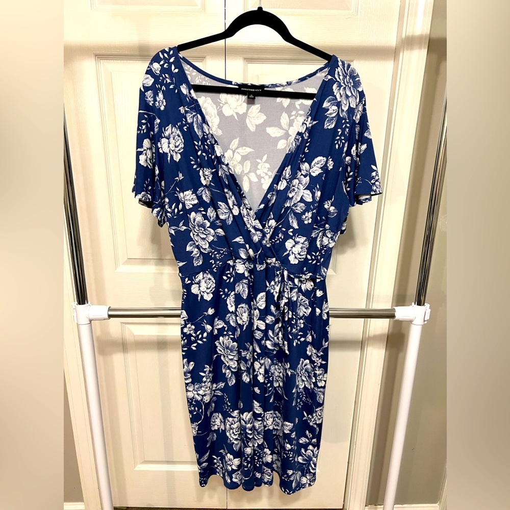 Roanne Faux Wrap Knit Dress